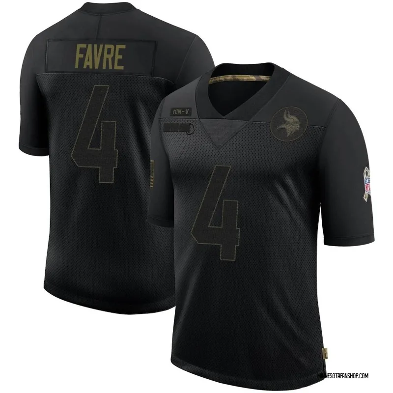 Brett Favre Minnesota Vikings Men's Legend Olive Salute to Service