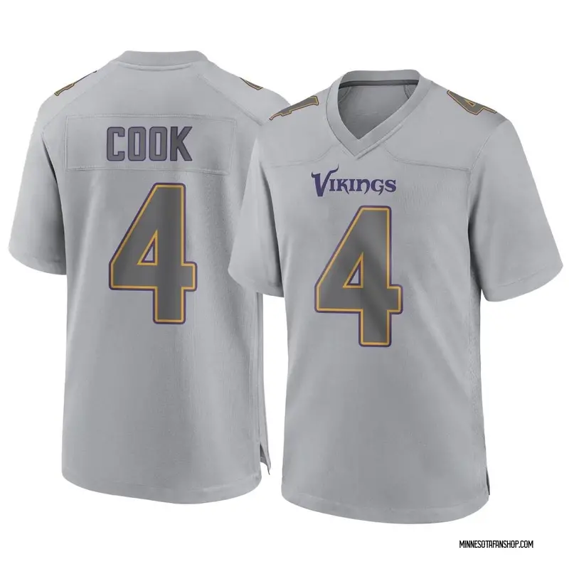 Nike Men's Minnesota Vikings Dalvin Cook #4 Atmosphere Grey Game