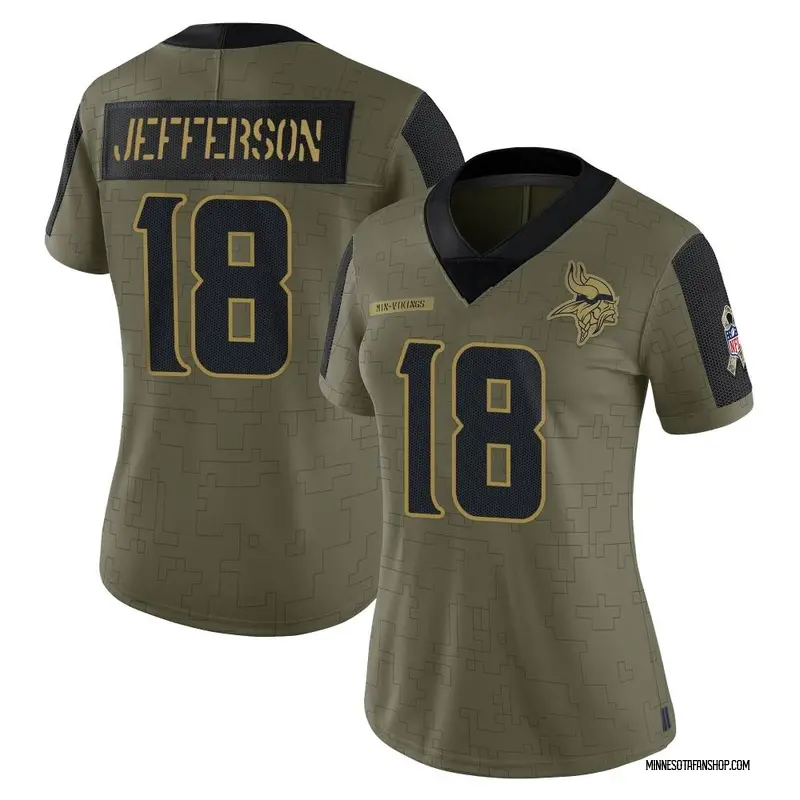 Justin Jefferson Minnesota Vikings Nike Youth 2023 Salute To Service  Limited Jersey - Brown