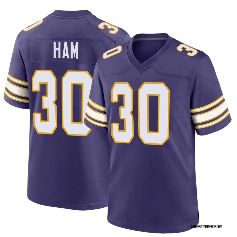 C.J. Ham Minnesota Vikings Men's Purple by Flanker Tri-Blend T-Shirt 