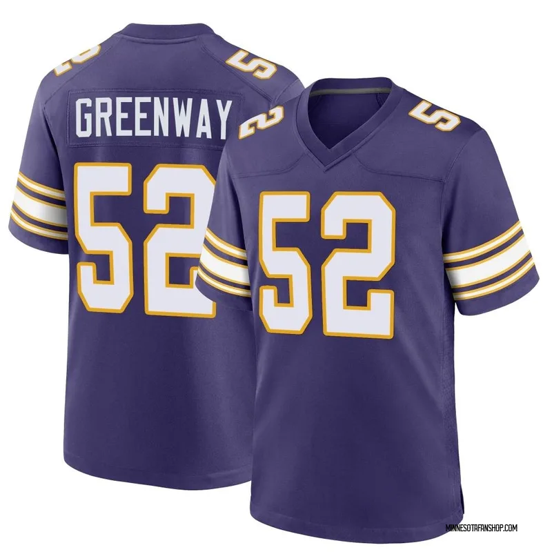 Vikings Linebacker CHAD GREENWAY Signed Custom Replica Purple Jersey AUTO -  JSA