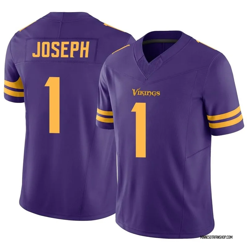 Men's Greg Joseph Minnesota Vikings No.1 Limited Color Rush Jersey - Purple