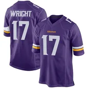 Purple Youth Ryan Wright Minnesota Vikings Game Team Color Jersey