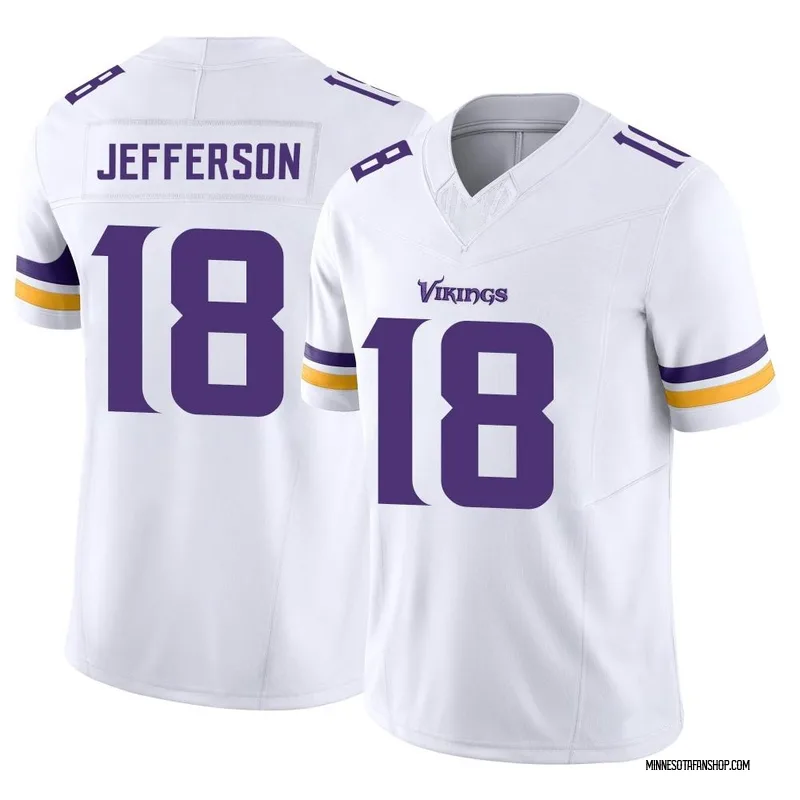 Justin Jefferson Vikings Jersey Limited #18 Golden Edition Black 100th Season Men's