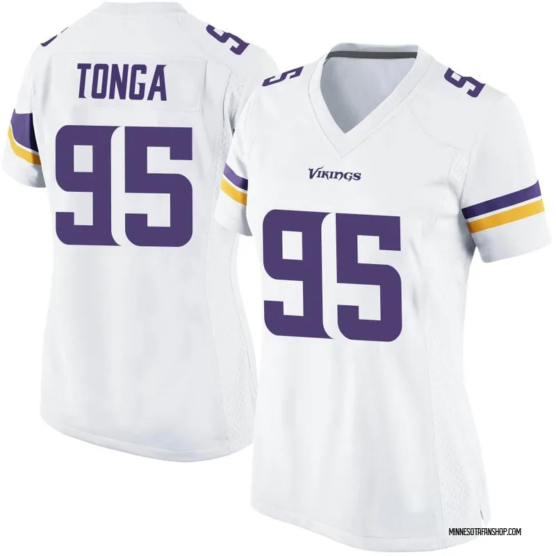 Khyiris Tonga Minnesota Vikings Women's Black Name & Number Logo Slim Fit  Long Sleeve T-Shirt 