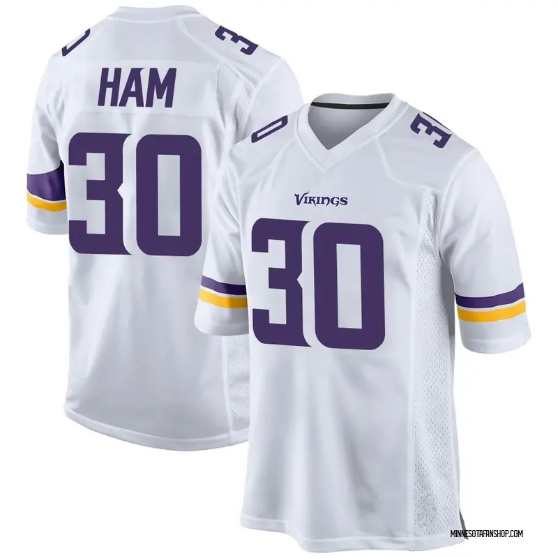 White Youth C.J. Ham Minnesota Vikings Game Jersey